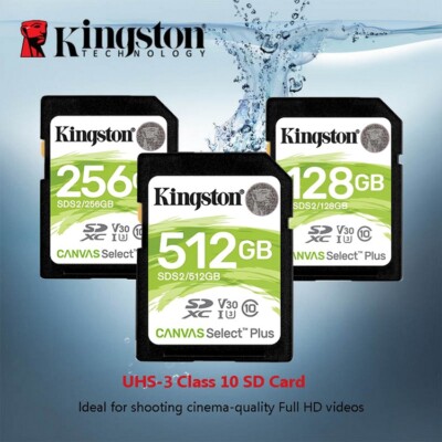 Kingston 4K U3 32GB-512GB MicroSD Flash Memory Card For Camera Media Record Lot