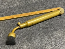Antique Brass Van-Dyke Fountain Shoe Polish Shine Brush Applicator ￼Rare 1919