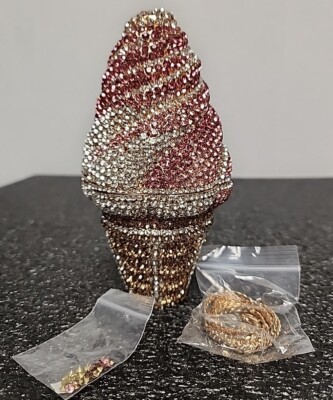 Crystal ice cream cone clutch bag (E)