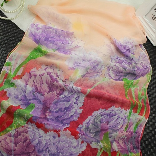 Schal-Stola-Elegant-Zeitlos-Chiffon-Neu (Hortensie) - Bild 3 von 3