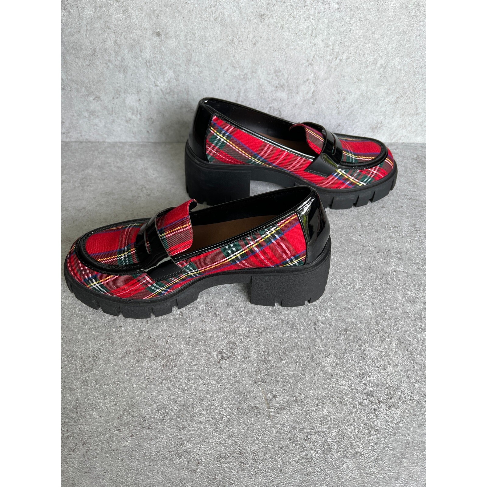 SAOLA Mocassini Torrid Betsey Johnson Creeper taglia 9 suola a quadri Academia Rockability