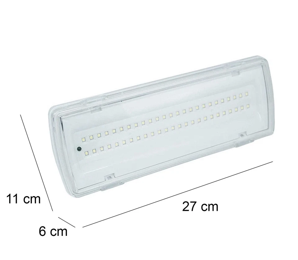 Lampada di Emergenza 50 LED Parete Incasso 4W Luce Fredda 406 Lumen - Immagine 2 di 4