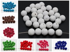 100 Velvet Acrylic Round Beads 10mm for Jewelry Making Choker necklace Tassel