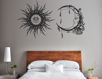 Wall Vinyl Decal Sun Moon Dreamcatcher Talisman Ornament  Decor (n1840)