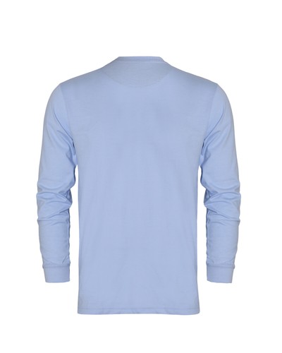 Men's Henley Long - Sleeve Single Jersey T-Shirt With Granddad Collar (2334) - Picture 16 of 31