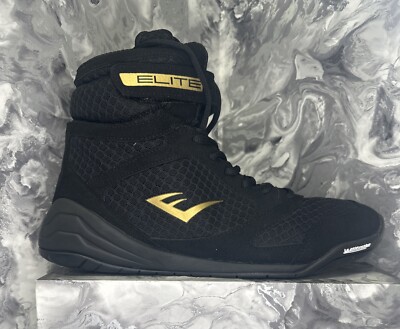 Everlast Elite High Top Boxing Boots Mens Black Size UK 11 EU 46