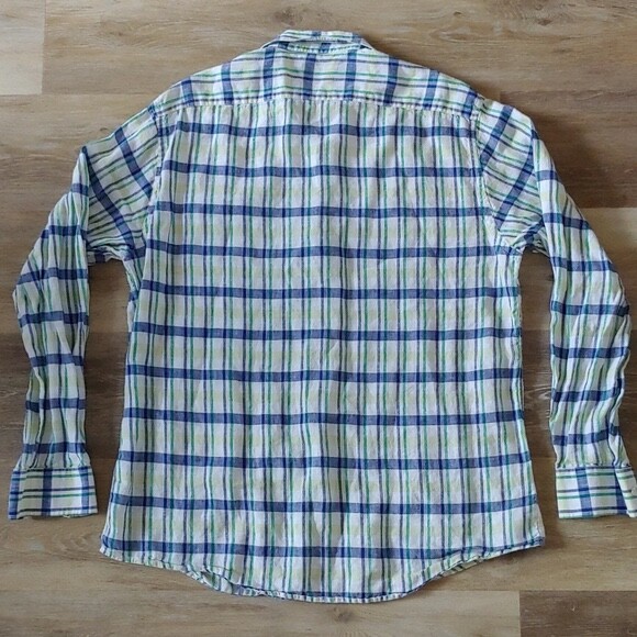 BLUE by Saks Fifth Avenue Men's 100% Linen Button Down Shirt Size XL