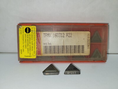 (10 Pk) Sandvik Triangle Carbide Inserts TPMX 160312R22 (TPMX 323) Grade H13A D3