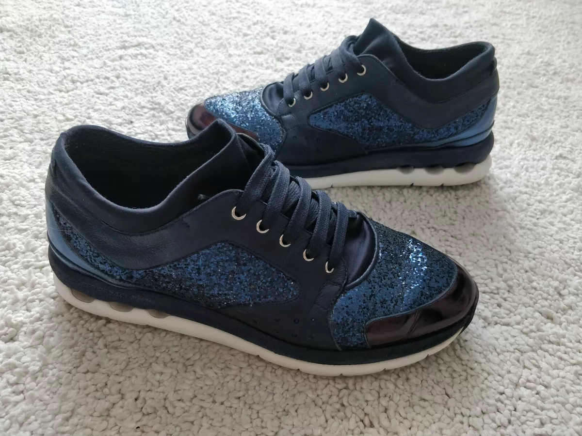 Womens navy leather sneakers sales