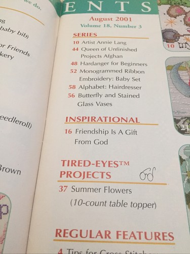 Revista The Cross Stitcher agosto 2001 22 cartas-gallo momentos preciosos etc. - Imagen 5 de 5