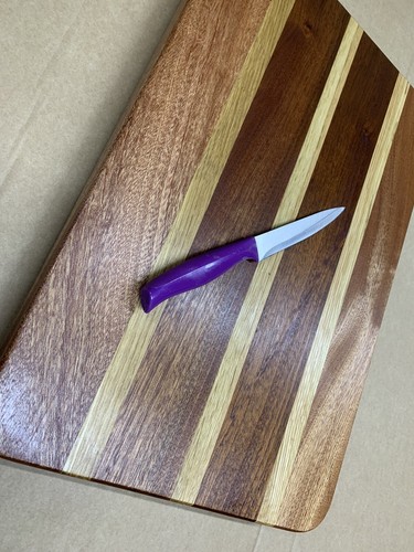 Sapele, Oak Hard Wood CHOPPING BOARD Small Butchers Block kitchen Xmas Present - Picture 4 of 6