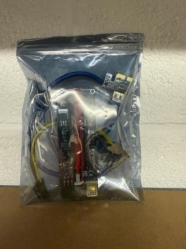 7 Cartes Riser PCI-E-Molex PCIe Riser Board avec LED câble USB 3.0 de 60 cm