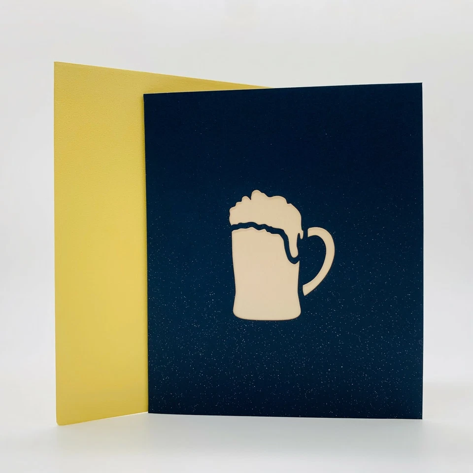Tarjeta de felicitación emergente 3D Mix & Match 4 por $12.99 Papá ama la cerveza Día del padre Foto 4 de 4
