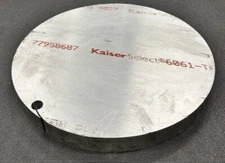 1 1/4” Thickness 6061 - T651 Round Plate Drop - 13.125" Diameter x 1.25” Length