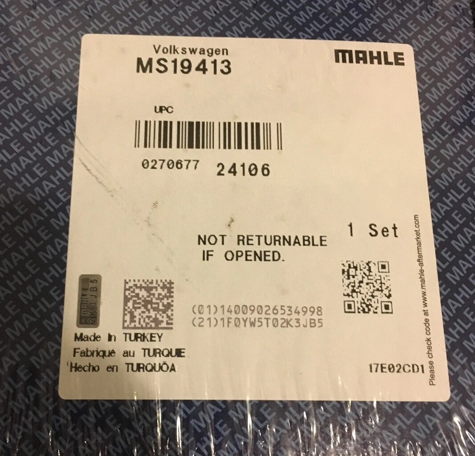 Junta colector de escape Mahle MS19413 VW Mk3 2.0ABA 93-99 descapotable Golf GTI Jetta Foto 3 de 3