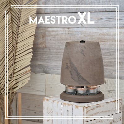 NTRY Home  Teelichtofen - MAESTRO XL Ø24 - Doppelwandig - Tischofen - Black-Line