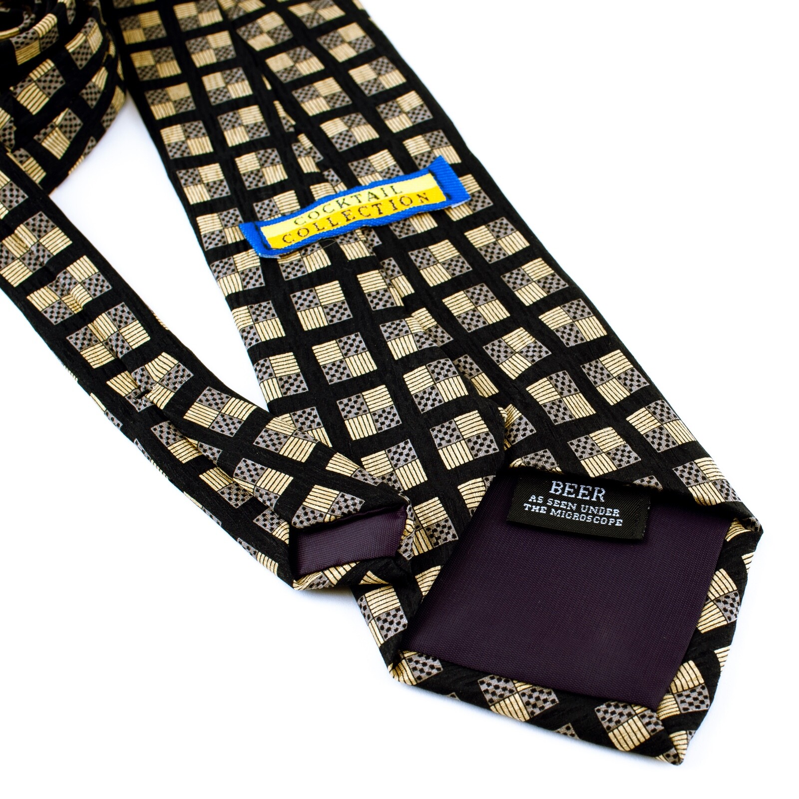 Beer Under Microscope Geometric Necktie Silk Micr… - image 2