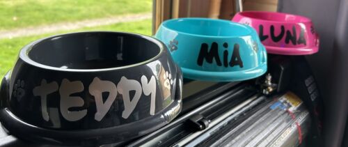 New Personalised Design Large 6” Dog/Puppy Feeding Bowl. Choice Of 3 Colours - Picture 2 of 6