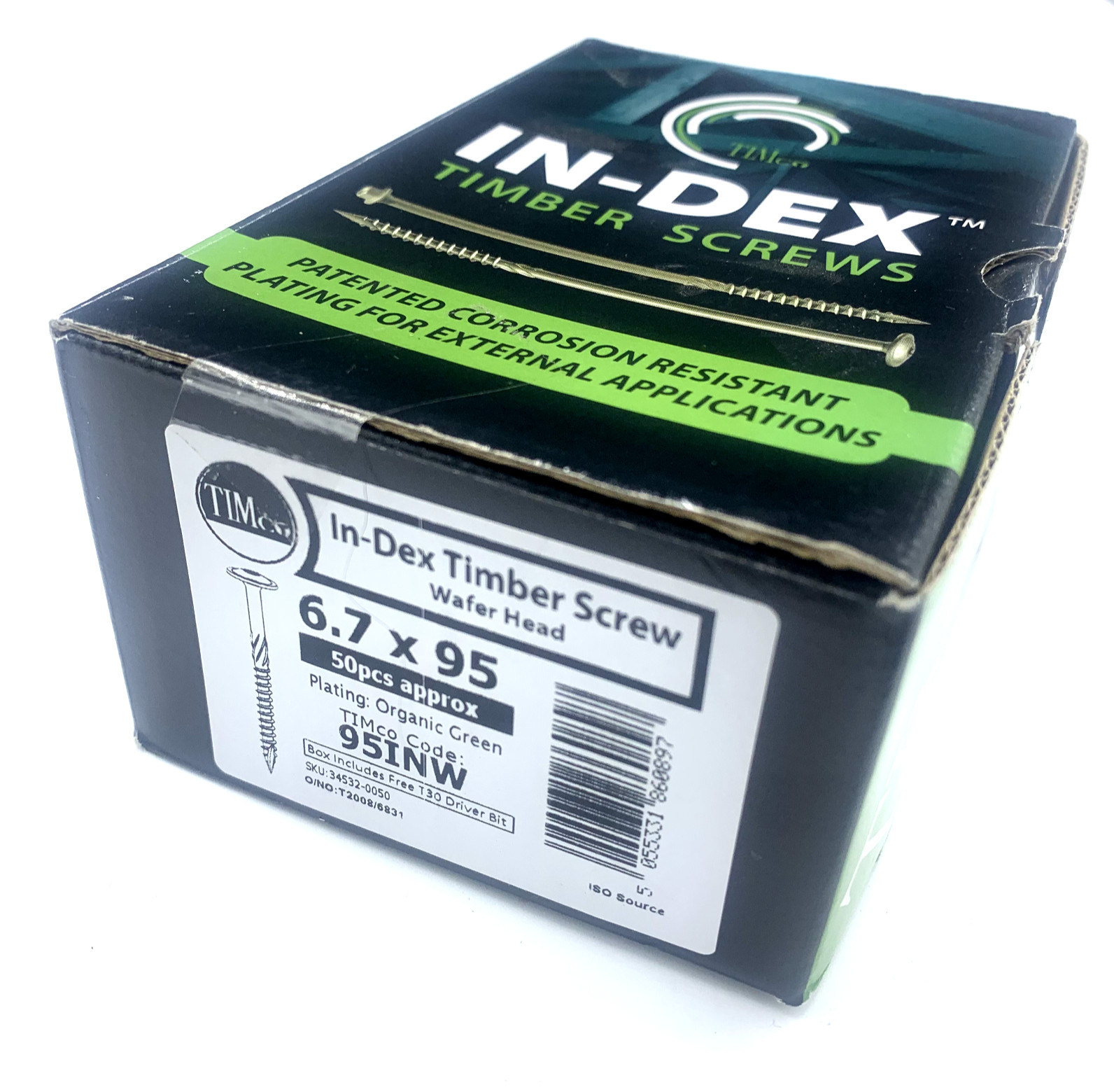 DECKING SCREWS WAFER HEAD LANDSCAPE 6.7 x 95mm SLEEPER TIMBERFIX INDEX SCREWS