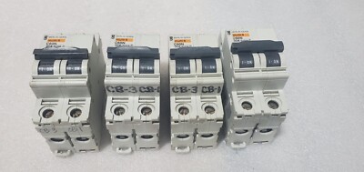 (LOT OF 4) Merlin Gerin multi9 C60N 30A Type C Circuit Breaker 30A 480VAC