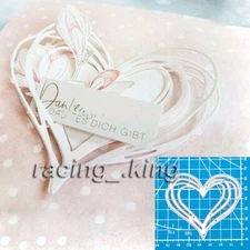 Layered Heart Frame Dies Metal Cutting Die Scrapbooking Embossing Craft DIY Make