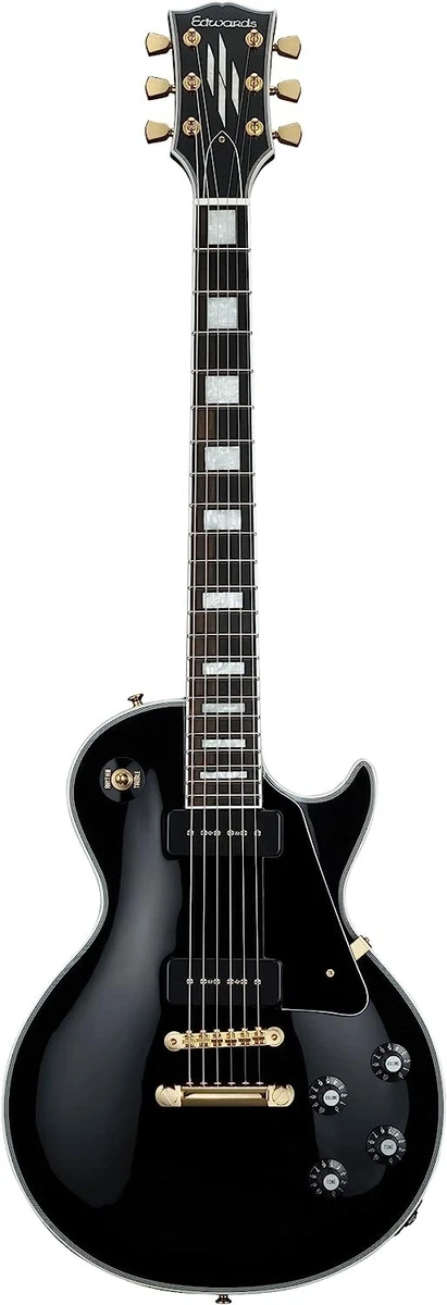 Edwards E-LP-CTM / P Black Electric Guitar Les Paul Type with Gig Bag