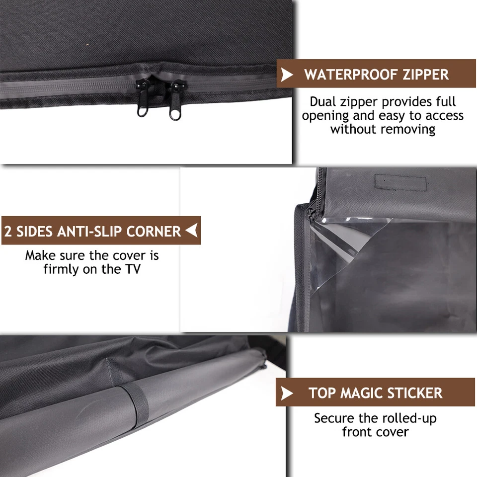 30-65 inch Outdoor TV Cover Fitted Waterproof Weatherproof Television Protector - Image 4 of 4