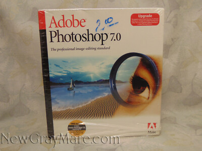Adobe Photoshop 7.0 Upgrade Windows W/ Box Manual Inserts Disc