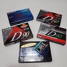 Lot Of 5 - New Sealed Cassette Tapes TDK D-60 And TDK 90 and Sony 60