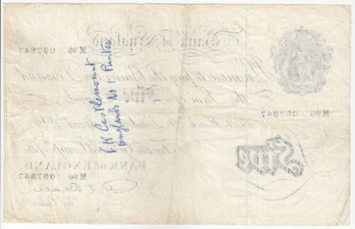 England, 5 Pfund, Bank Of England, 1949, Schild P. S. Beale, P344, XF Seltenst - Bild 2 von 2