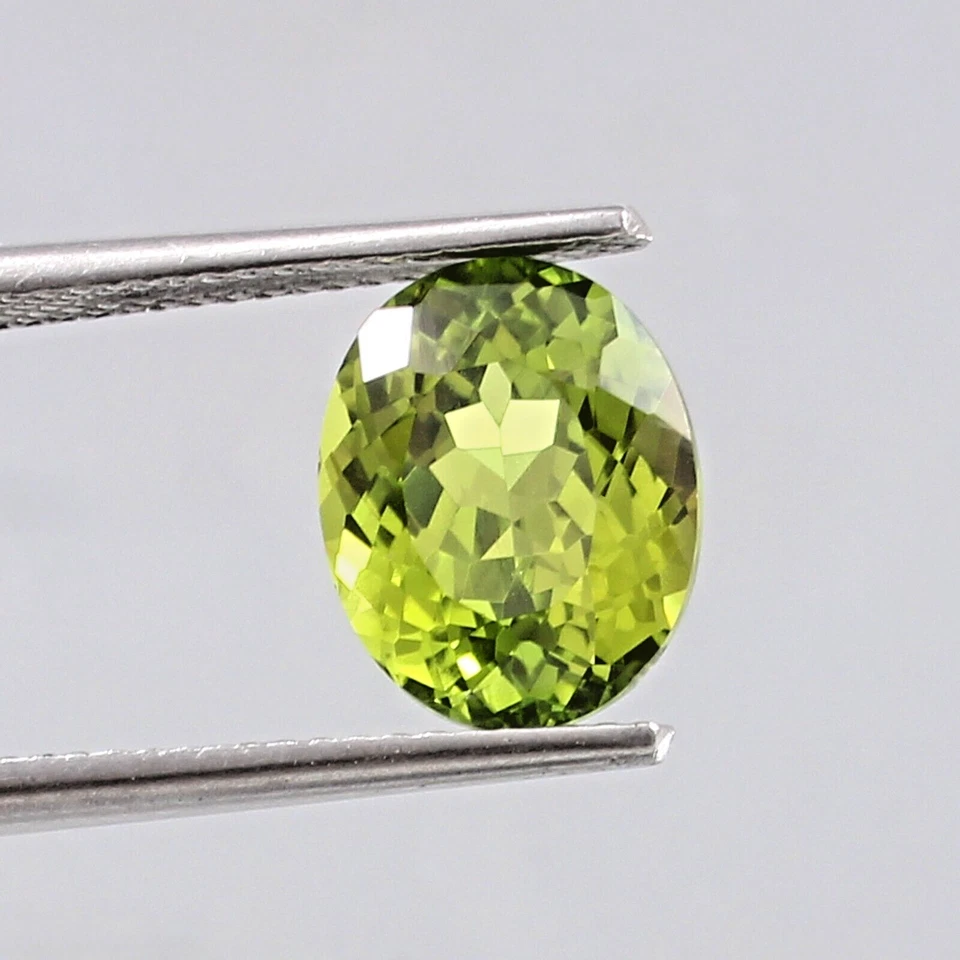 Natürlich Makellos Ceylon Grün Peridot Saphir Lose Oval Schliff Edelstein 3.90 - Bild 3 von 4