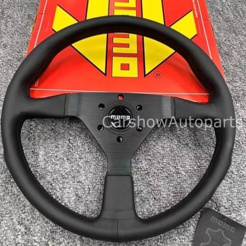 MOMO Montecarlo Steering Wheel - Black Leather Black Spokes 320mm