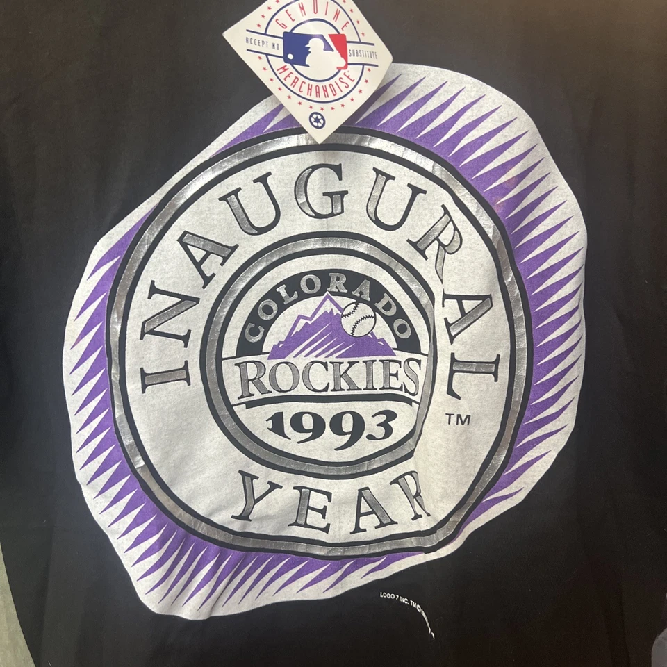Camiseta De Colección Colorado Rockies MLB “Año Inaugural” Talla Grande (L) NUEVA CON ETIQUETAS NUEVA Foto 2 de 4