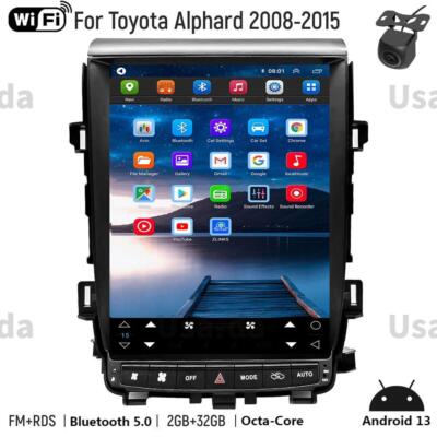 12.1'' For Toyota  Alphard A20 2008-2015 Android13 Car Stereo Radio GPS 2G+32GB