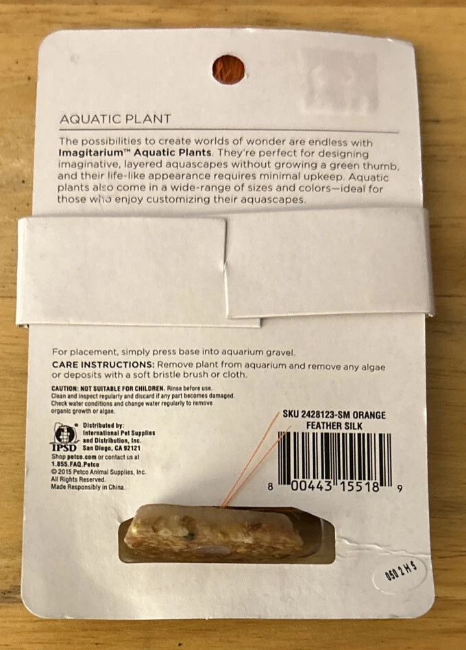 Decoración de plantas acuáticas de acuario pecera falsa naranja Foto 2 de 2
