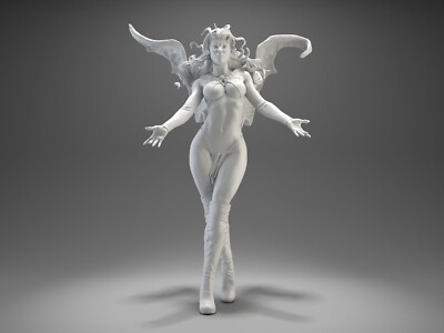 Goblin Queen Figure Unpainted Unassembled GK Resin Model 3D printing Kit