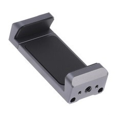 Black Cell Phone Clip Holder with Cold Shoe 1/4" Mount for Smartphone Microphone