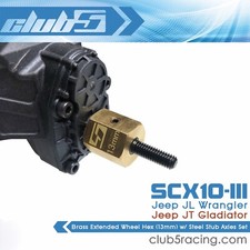 13mm Extended Wheel Hex+Steel Stub Axle SCX10...