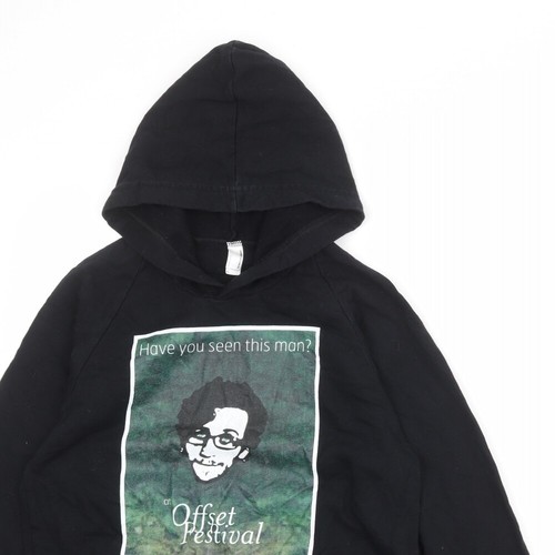 American Apparel Womens Black 100% Cotton Pullover Hoodie Size S Pullover - Picture 3 of 10
