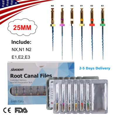 50Pack Dental Endo Root Canal NITI Rotary Files Super Taper U-25mm 300PCS FDA CE