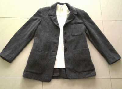 Weekend by Max Mara Jacke Wolljacke Parka Gr.40 42 Grau meliert 64% Schurwolle