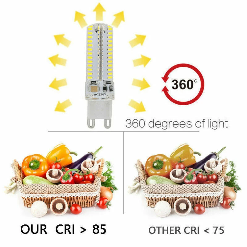 10X 10W G9 Led 3014 104SMD Stiftsockel Warmweiß​ Leuchtmittel Birne Lampe 220V - Bild 4 von 4
