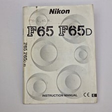 Nikon F65 F65D Camera Original Instructions Manual, English