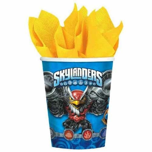 SKYLANDERS 9oz PAPER CUPS (8) ~ Birthday Party Supplies Beverage Drinking JetVac - Picture 1 of 1