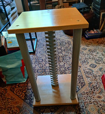 Light Wood Side Table with Grey Legs