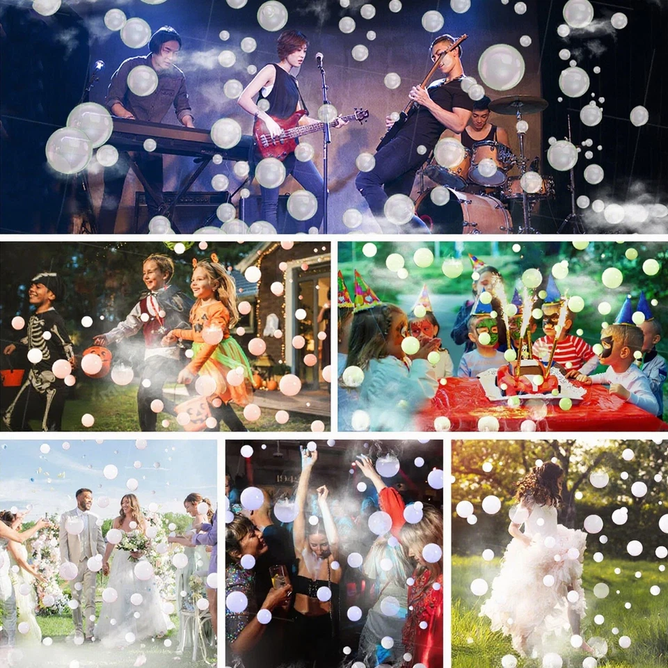 3-in-1 Fog Bubble Machine Bubble Fog Machine 400W Remote Smoke Machine Halloween - Image 4 of 4