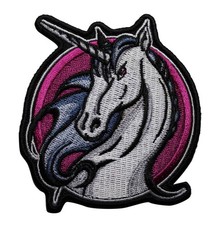 Unicorn Embroidered Iron On Patch - Girls High Quality Pink 151-E
