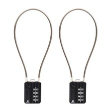-200 2 Pack 4-Digit Combination Flexible Cable Padlock, 12 inch 30 cm Lon...