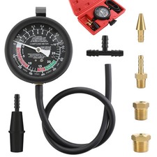 Hromee Fuel Pump And Vacuum Tester Gauge Carburetor Pressure Black