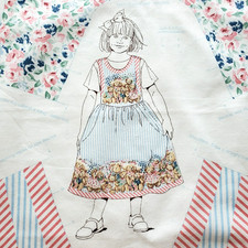 Daisy Kingdom Girls Jumper Dress Teddy Bear Sz 4-12 Fabric Yds  Panel Uncut